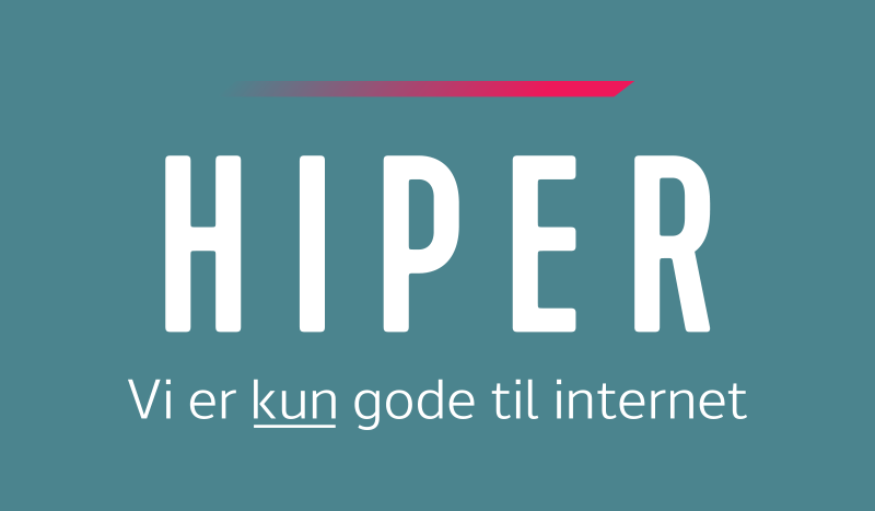 Hiper logo med payoff - vi er kun gode til internet